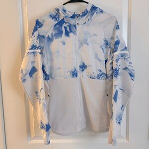 Vintage Blue and white Adidas windbreaker - Medium